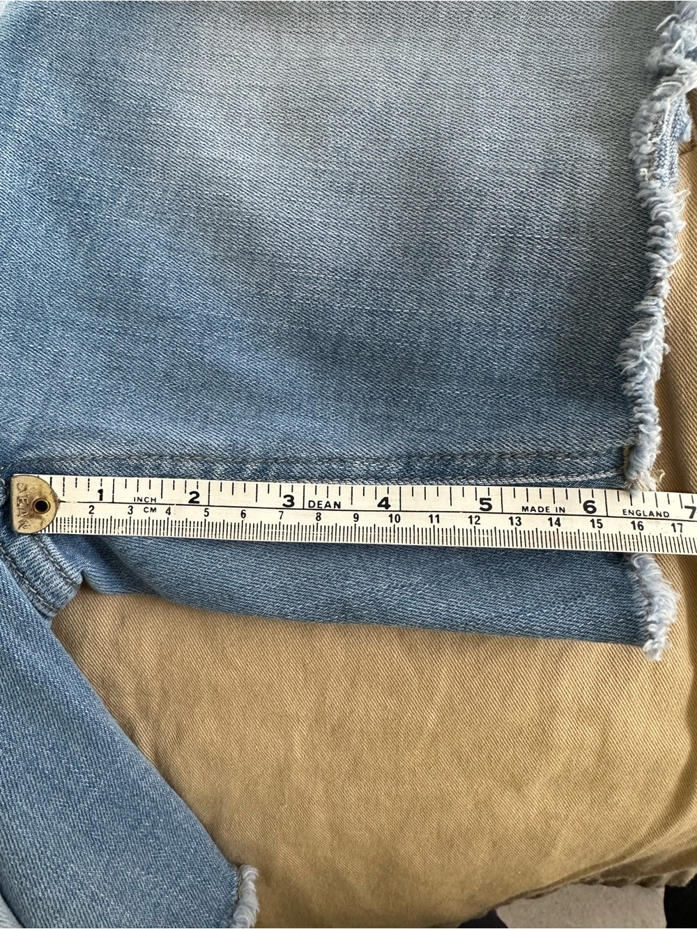 Carve Designs Light Blue Frayed Hem Denim Shorts - Picture 5 of 5